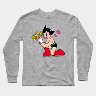 Astro Boy Flowers Long Sleeve T-Shirt